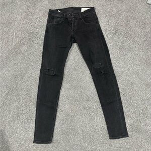 Black Rag N Bone Distressed Men’s Jeans